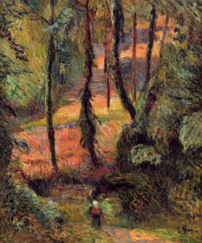 Paul Gauguin : Sunken Path, Wooded Rose